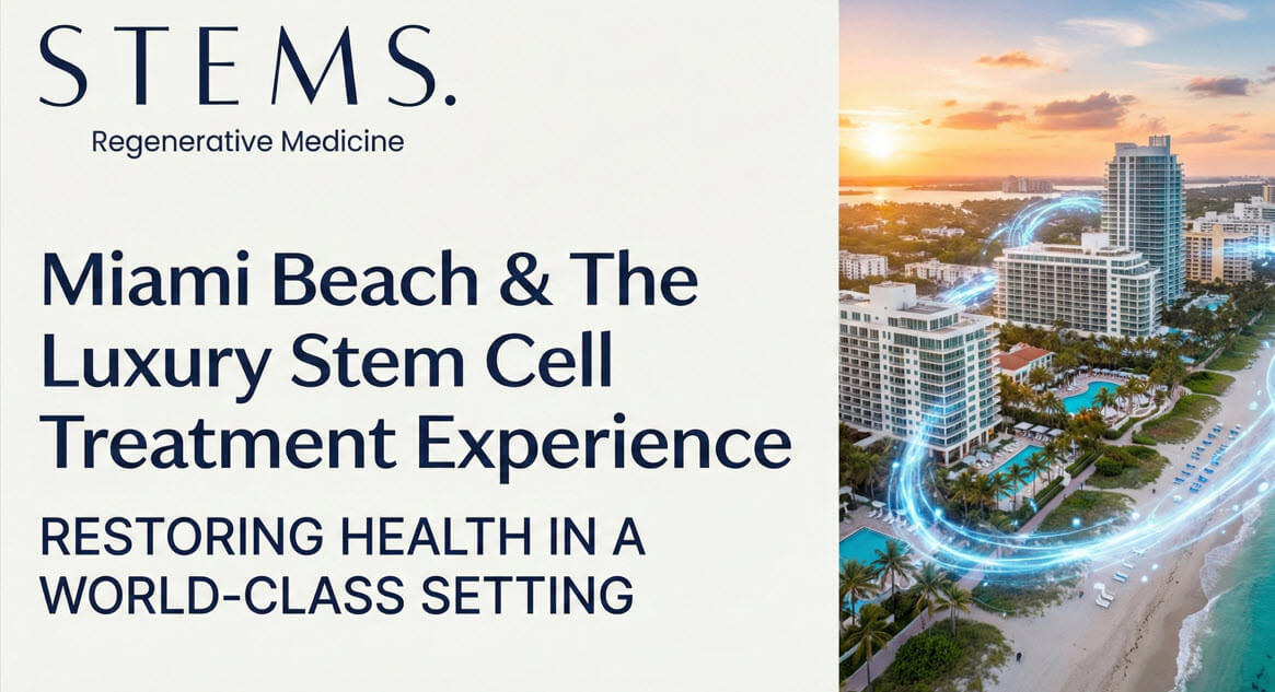 Miami stem cell treatment luxury blog title card
