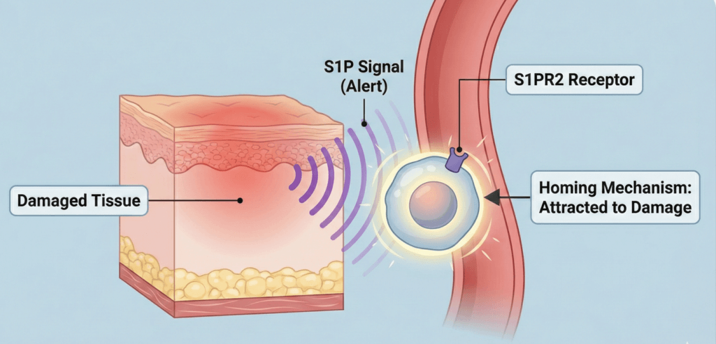 Muse cells and the S1P signaling for skin health