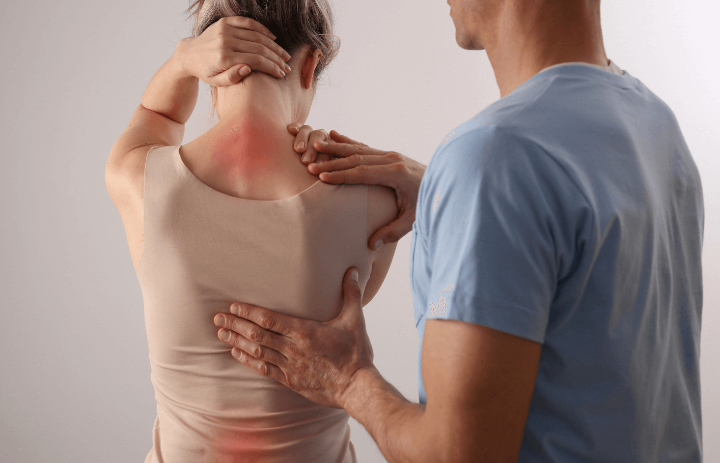 doctor helping patient with pain relief, non-surgical pain relief options